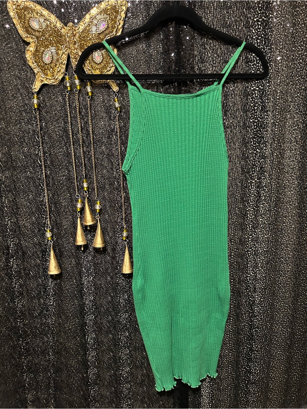 Primark Green Ribbed Dress - Medium - Picture 2 of 4
